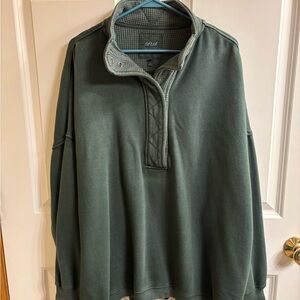 Aerie Women's Green Pullover Sweatshirt